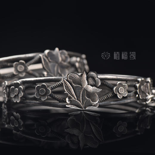 【轻灵】卡扣镂空牡丹对镯 商品图1