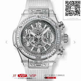 HB宇舶表年度 作品——宇舶BIG BANG系列411.JX.4802.RT“全透腕表”。透明