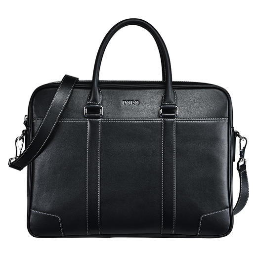 polo男士公文包牛皮商务休闲横款皮包男包单肩斜挎手提包男斜背包