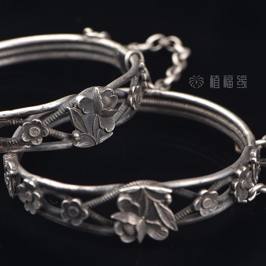 【轻灵】卡扣镂空牡丹对镯 商品图2