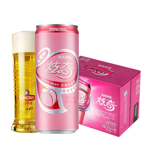 青岛啤酒 炫奇水蜜桃口味310ml*12听 官方直营 整箱包邮 商品图1