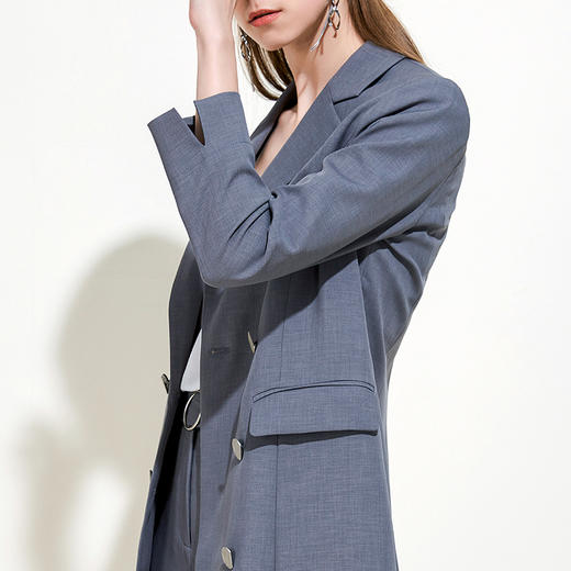 EITIE爱特爱女装春季气质翻驳领英伦简约时尚风衣中长5904601 商品图1