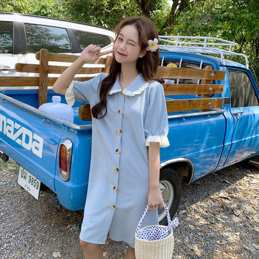 【服饰鞋包】新款女装很仙的A字裙学生仙女裙女雪纺连衣裙夏 商品图0