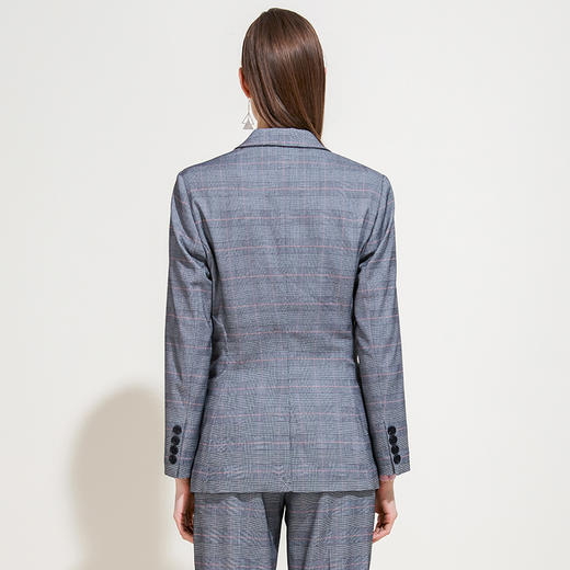 EITIE爱特爱品牌女装年春秋季宽松复古时尚格子西装外套5903608 商品图3