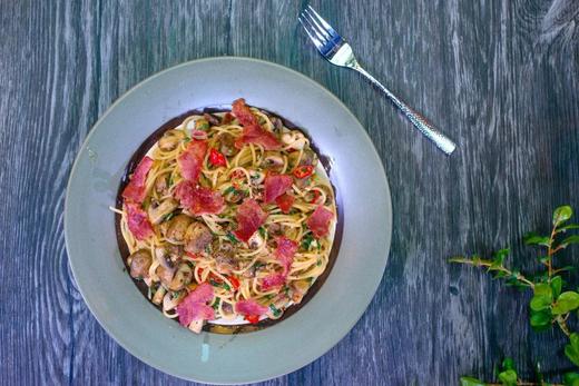 蒜香蘑菇意大利面 商品图0