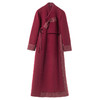 【林栖设计小店】【现货】新款秋冬女装刺绣双面呢羊毛呢子大衣中长款毛呢红色外套1914003 商品缩略图14