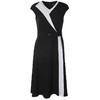 EITIE爱特爱春夏季女装品牌OL连衣裙黑白拼接收腰A字裙5907624 商品缩略图3