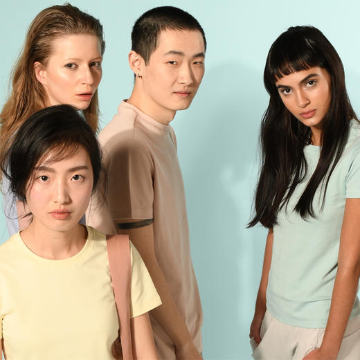 女士经典款60支新疆长绒棉多色小圆领T恤 商品图5