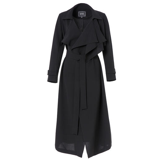 EITIE爱特爱品牌女装春夏纯色宽松通勤百搭优雅风衣中长款5904603 商品图3