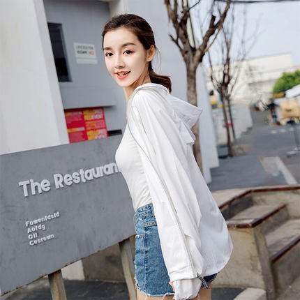 Let's Diet防晒衣女短款2019新款户外夏季韩版时尚宽松薄款 商品图5