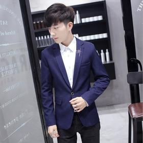 【西装男】一粒扣西装男纯色单西上衣韩版修身青年男装外套男士西服
