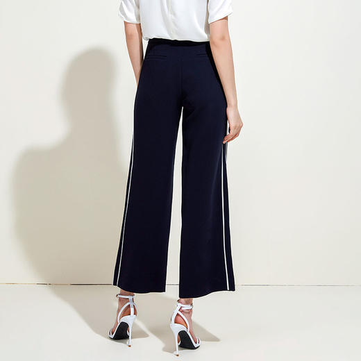 EITIE爱特爱女装夏季立体剪裁线条拼色宽松休闲阔腿裤长裤5905605 商品图2
