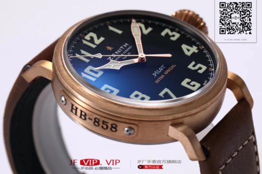 NOOBMAKER真力时飞行员大飞：29.2430.679/21.C753青铜男士腕表，纯青铜表壳，2824瑞士机械机芯，疯马皮表带。振频：28800每小时振荡次数 商品图6