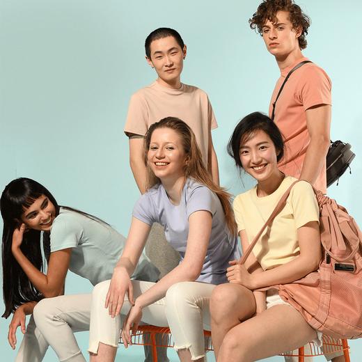 女士经典款60支新疆长绒棉多色小圆领T恤 商品图0