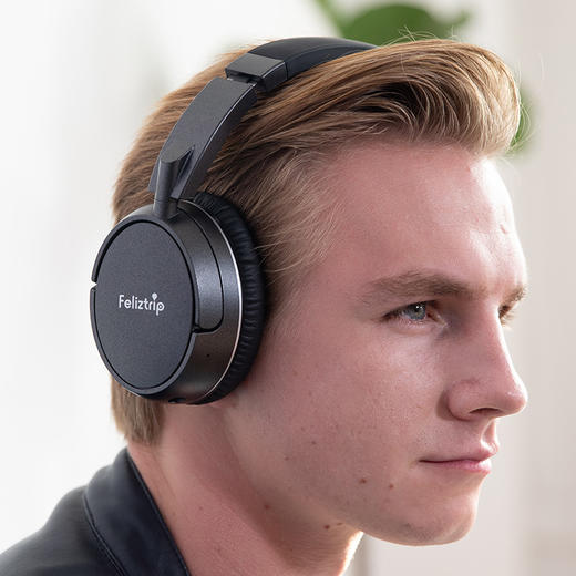 Feliztrip斐利斯 一键ANC主动降噪无线蓝牙＆有线双用全包耳头戴式耳机 TR-HF50 商品图2