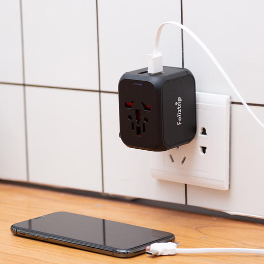 Feliztrip斐利斯 出国旅行多国通用电源转换插座带QC3.0快充usb输出 TR-20QC 商品图1