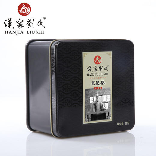 汉家刘氏 金花茯砖茶 将岩金 六年陈放 黑茶 茶叶 免撬直泡黑茶 280g 铁盒装 商品图1