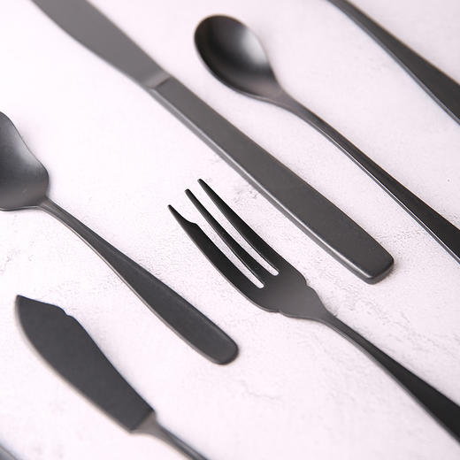 日本高桑金属elfin 熔岩石甜点刀叉勺西式不锈钢餐具套装 北欧风ins 商品图3