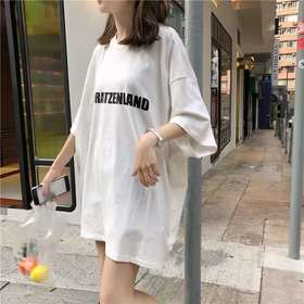 裁缝学苑 AW19宽松韩版短袖T恤1:1实物服装纸样剪裁图纸牛皮纸样