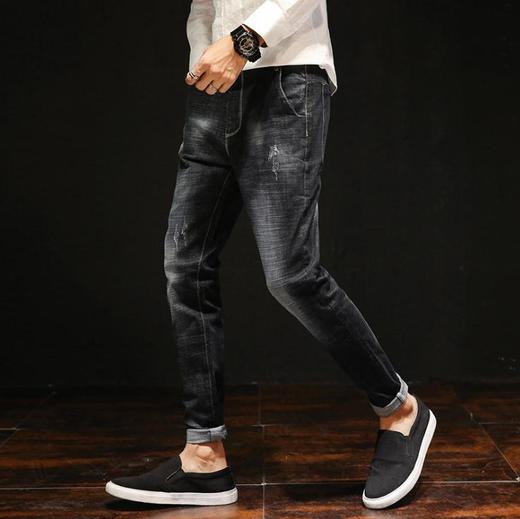 【服饰鞋包】牛仔裤男修身小脚裤韩版潮流百搭男青年裤弹力休闲裤子春夏季 商品图1