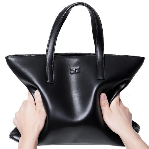 七匹狼公文包男士时尚背包 休闲手提包男士商务包斜挎单肩包 笔记本电脑包 1A1164183-01黑色 商品图1