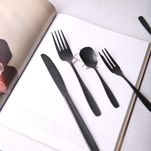 日本高桑金属elfin 熔岩石甜点刀叉勺西式不锈钢餐具套装 北欧风ins 商品图1