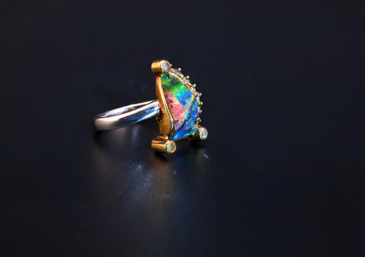 七彩随型欧泊戒指 商品图2