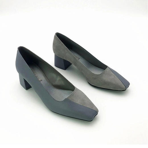 女士单鞋小ck女鞋新款工作鞋女黑色中跟职业鞋浅口方头小单鞋