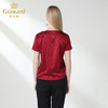 乔万尼夏季桑蚕丝衬衫女圆领时尚宽松简约红色短袖上衣潮EN2C620102 商品缩略图2