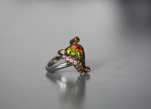 七彩随型欧泊戒指 商品图5