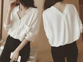 裁缝学苑 AW23宽松V领洋气上衣1:1实物服装纸样剪裁图纸牛皮纸样