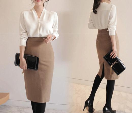 裁缝学苑 AW22宽松衬衣v领上衣1:1实物服装纸样剪裁图纸牛皮纸样 商品图3