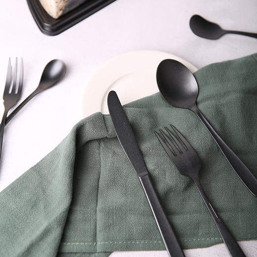 日本高桑金属elfin 熔岩石甜点刀叉勺西式不锈钢餐具套装 北欧风ins 商品图2
