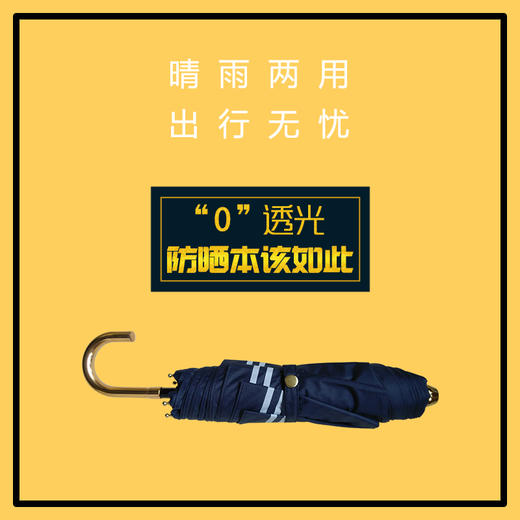 “3.8女生节”专区，您是女生，优品堂助您成为漂亮女生 优品堂“三色海洋2”三折超轻太阳伞，防紫外线晴雨遮阳伞 商品图4