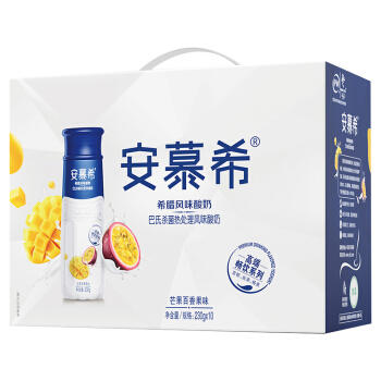 高端型  伊利 安慕希 希腊风味酸奶芒果百香果口味 230g*10瓶 商品图1