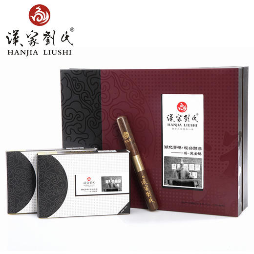 汉家刘氏 2014将黑金砖 茯砖茶 正宗黑茶 茶叶  金花 礼品礼盒装 商品图0