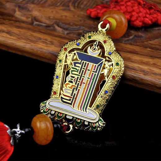 十相自在挂件车挂合金饰品 藏式佛教用品双面镂空十相自在车挂 挂件 商品图2