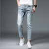 【服饰鞋包】.牛仔裤男小脚浅蓝薄春夏男式牛仔裤弹力修身九分牛仔裤男潮牌 商品缩略图1