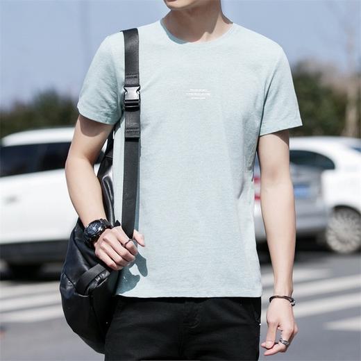【服饰鞋包】新款夏季男士短袖T恤修身时尚百搭t恤圆领韩版半袖打底衫男装 商品图2