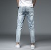 【服饰鞋包】.牛仔裤男小脚浅蓝薄春夏男式牛仔裤弹力修身九分牛仔裤男潮牌 商品缩略图3