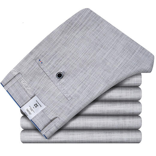 【服饰鞋包】.专柜仿亚麻男裤 夏季商务休闲裤中青年男士薄款韩版休闲薄款长裤 商品图0