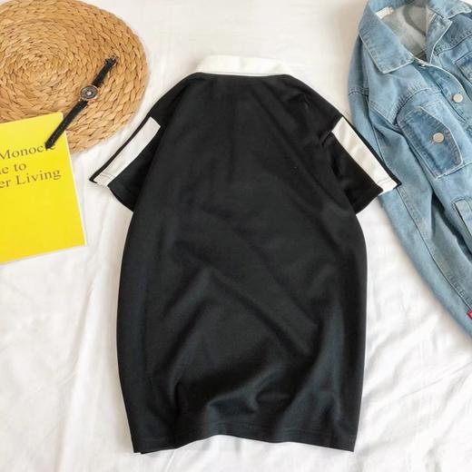 【服饰鞋包】ulzzang日系原宿风polo衫短袖男夏季港风条纹翻领情侣装T恤潮 商品图4