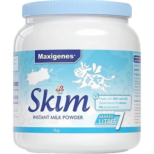 【海外直邮】Maxigenes/美可卓 蓝胖子 全脂/脱脂高钙奶粉 1kg 商品图1