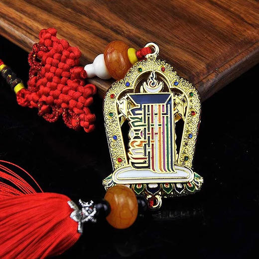 十相自在挂件车挂合金饰品 藏式佛教用品双面镂空十相自在车挂 挂件 商品图3