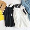 【服饰鞋包】ulzzang日系原宿风polo衫短袖男夏季港风条纹翻领情侣装T恤潮 商品缩略图1