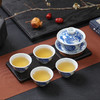 柴窑 青花鹤寿延年5头茶具 商品缩略图2