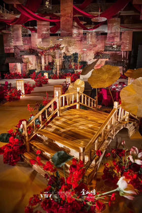 中式拱形木桥【运费自理】