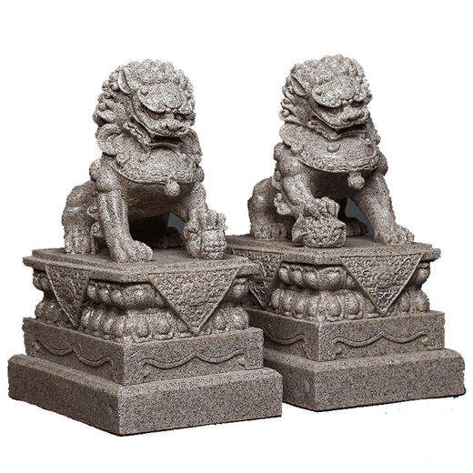 吉善缘砂岩石狮子摆件故宫狮子一对家居客装饰工艺品摆设4968