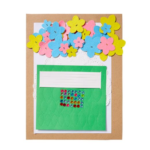 美可母亲节花环贺卡手工diy幼儿园制作材料包儿童创意美术卡片 商品图4