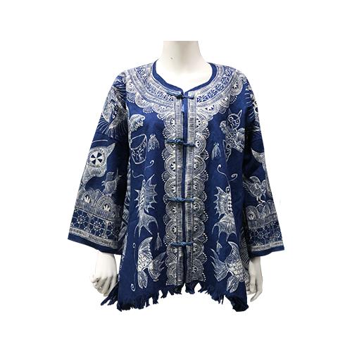 深山集市 贵州苗族刺绣传承人潘玉珍奶奶的作品：蜡染上衣 商品图0